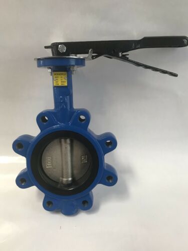 4” Butterfly Valve Lug Style Nickel Ductile Iron Disc Buna Seat New!